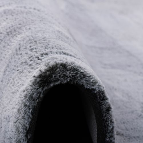 Tapis En Fourrure Plush 70x140cm Gris