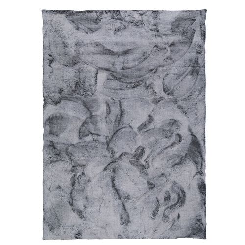 Tapis En Fourrure Plush 70x140cm Gris