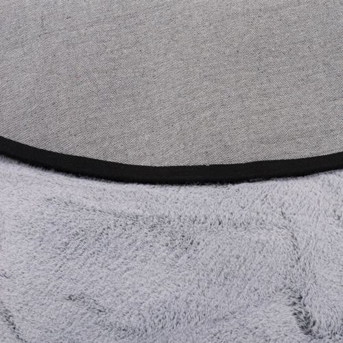 Tapis En Fourrure Plush Rond 120cm Gris