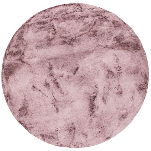 Tapis En Fourrure Plush Rond 80cm Violet