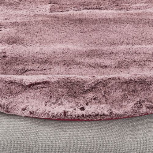 Tapis En Fourrure Plush Rond 160cm Violet