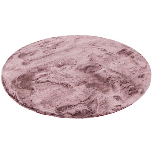Tapis En Fourrure Plush Rond 160cm Violet