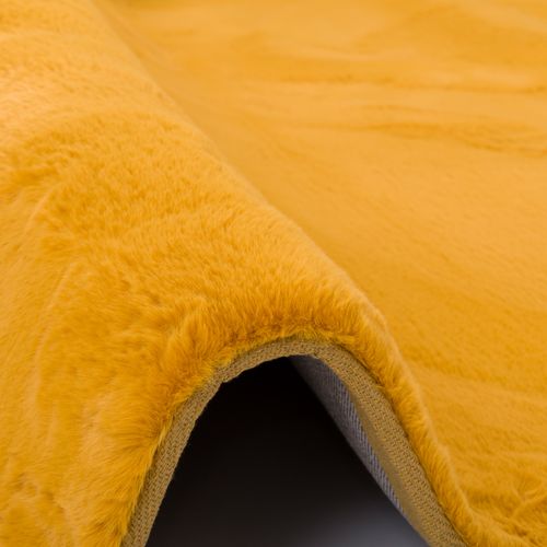 Tapis En Fourrure Plush 60x90cm Jaune