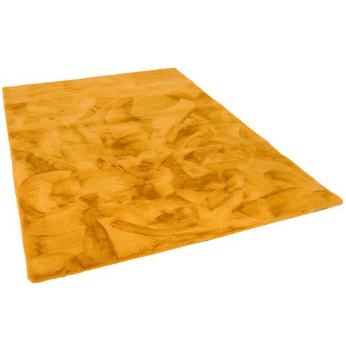 Tapis En Fourrure Plush 140x180cm Jaune