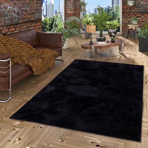 Tapis En Fourrure Pearl 200x290cm Noir