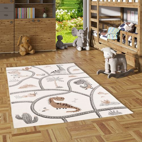 Tapis Maui Kids Pour Enfants Dino Rues 120x170cm