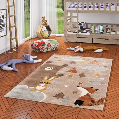 Tapis Maui Kids Pour Enfants Renard Et Ours 120x170cm