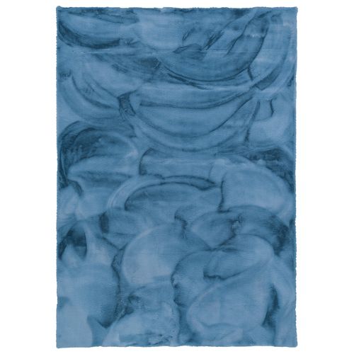 Tapis En Fourrure Plush 60x90cm Bleu