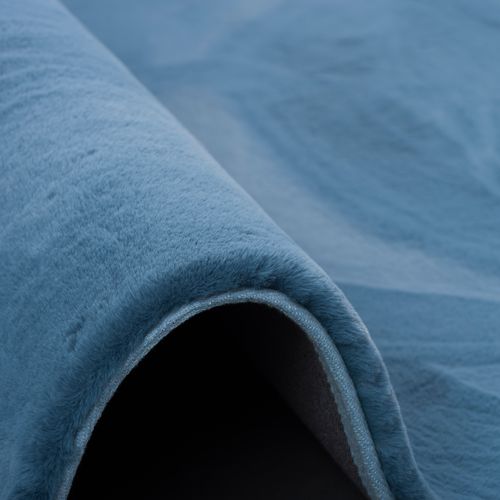 Tapis En Fourrure Plush 90x160cm Bleu