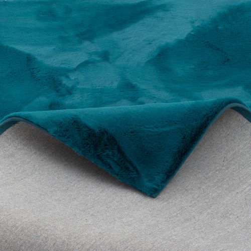 Tapis En Fourrure Plush 60x90cm Bleu Foncé