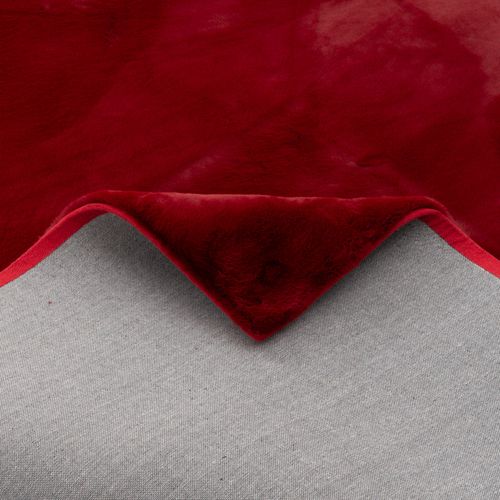 Tapis En Fourrure Plush 90x160cm Rouge