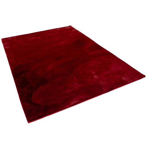 Tapis En Fourrure Plush 90x160cm Rouge