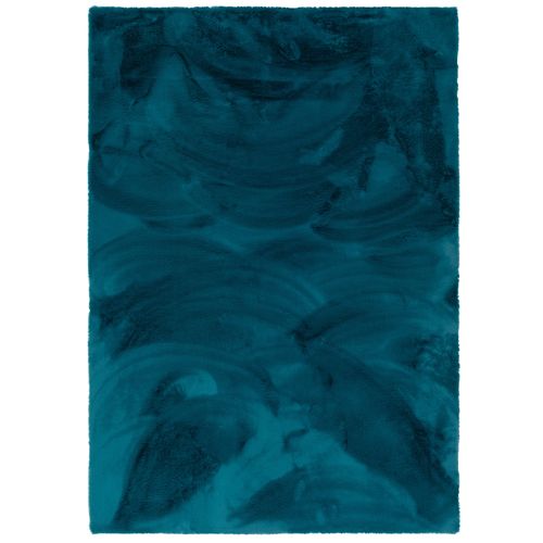 Tapis En Fourrure Plush 90x160cm Bleu Foncé