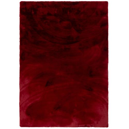 Tapis En Fourrure Plush 120x170cm Rouge