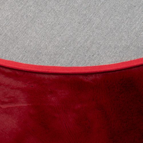 Tapis En Fourrure Plush Rond 160cm Rouge