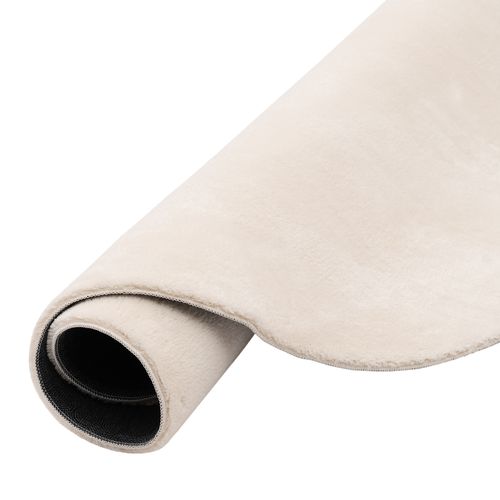Tapis En Fourrure Pearl Rond 120cm Beige