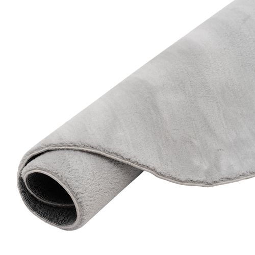 Tapis En Fourrure Pearl Rond 120cm Gris