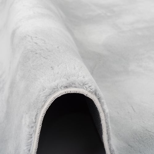 Tapis En Fourrure Pearl Rond 160cm Gris