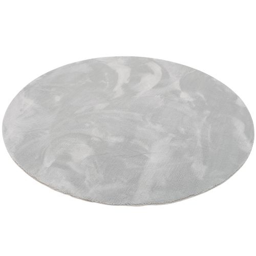 Tapis En Fourrure Pearl Rond 160cm Gris