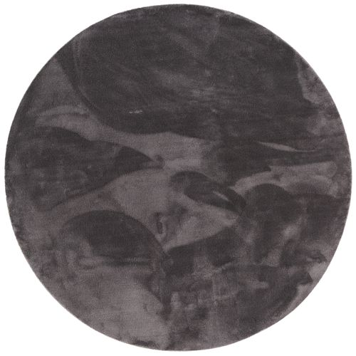 Tapis En Fourrure Pearl Rond 200cm Anthracite
