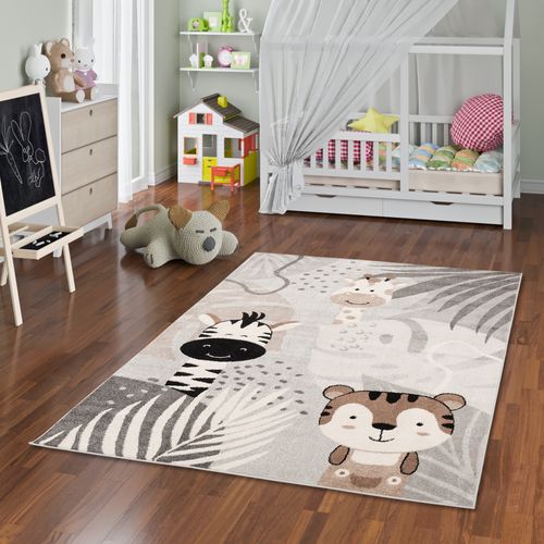 Tapis Pour Enfants Softstar Kids Safari 120x170cm Gris
