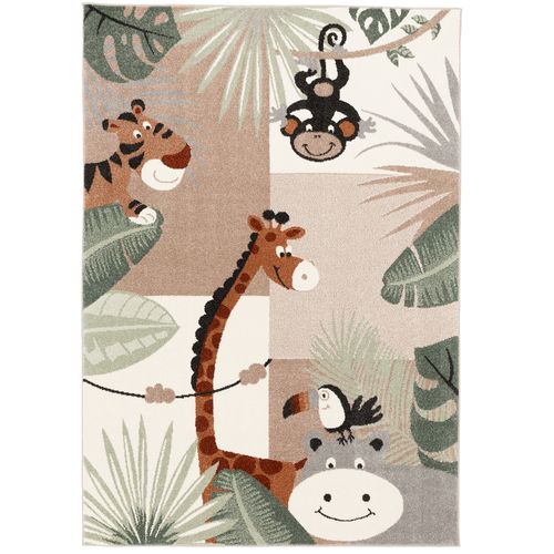 Tapis Pour Enfants Softstar Kids Animaux 120x170cm Vert