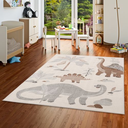 Tapis Pour Enfants Softstar Kids Dinosaures 200x290cm Gris