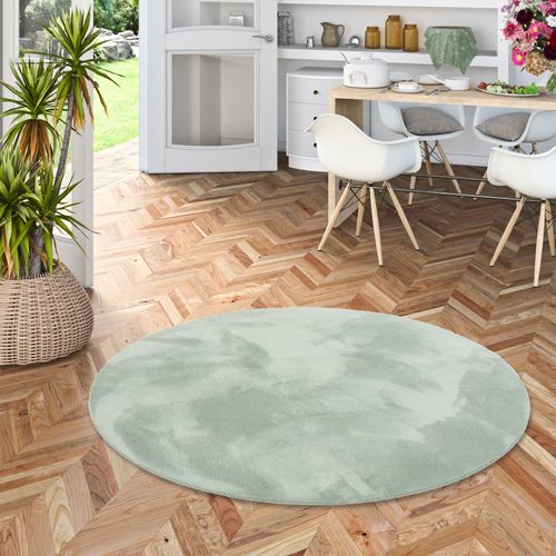 Tapis En Fourrure Pearl Rond 120cm Vert