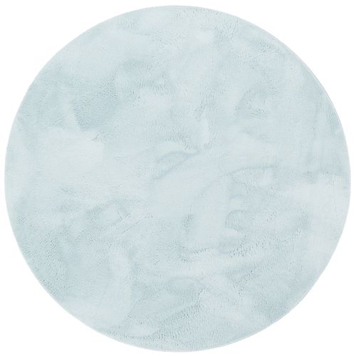 Tapis En Fourrure Pearl Rond 120cm Bleu