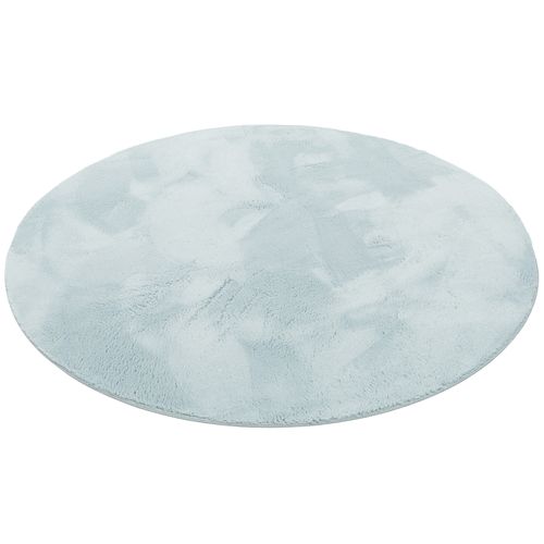 Tapis En Fourrure Pearl Rond 160cm Bleu
