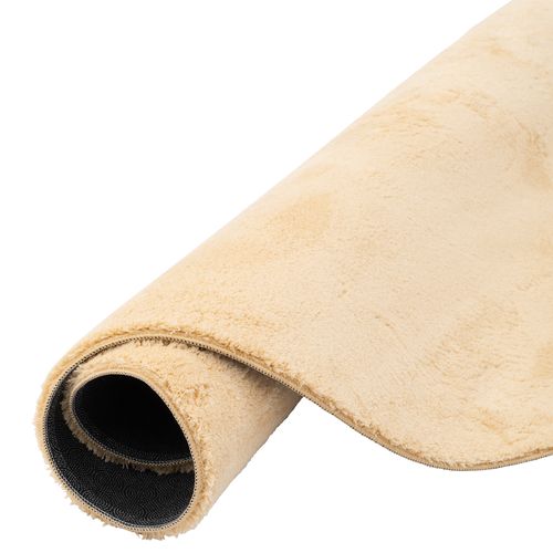 Tapis En Fourrure Pearl Rond 200cm Jaune