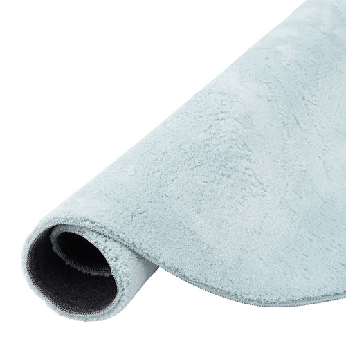 Tapis En Fourrure Pearl Rond 200cm Bleu