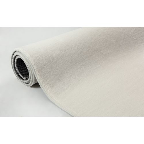 Tapis Cosy Moderne Fourrure Douillet Lavable, Crème, 70x140 Cm