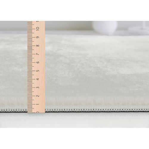 Tapis Cosy Moderne Fourrure Douillet Lavable, Crème, 140x200 Cm