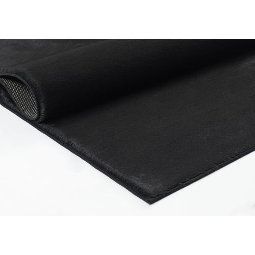 Tapis Cosy Moderne Fourrure Douillet Lavable, Noir, 160x220 Cm