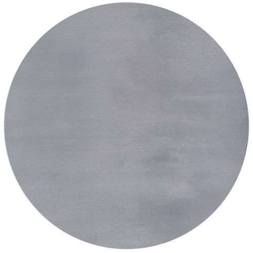 Tapis Cosy Moderne Fourrure Douillet Lavable, Gris, 200 Cm Ronde