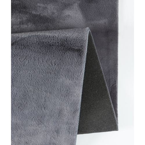 Tapis Cosy Moderne Fourrure Douillet Lavable, Anthracite, 240x340 Cm