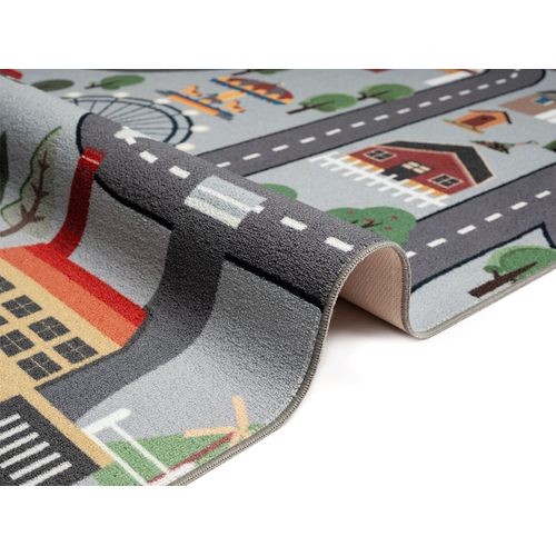 Happy Life Tapis De Jeu, Gris, 80x150 Cm