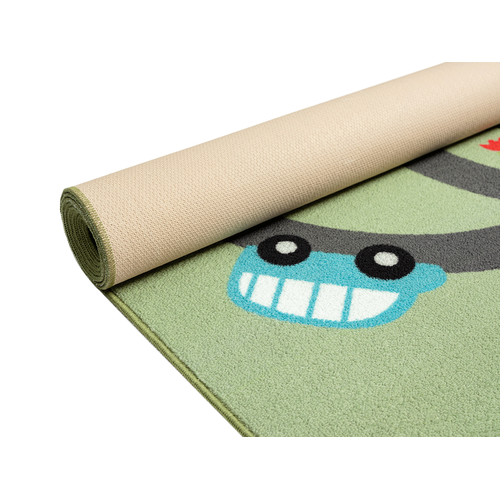 Happy Life Tapis Jeu Safari, Vert, 240x340 Cm