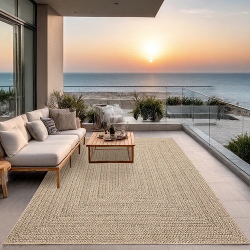 Tapis Kansas Extérieur Jute Terrasse - Nature - 240x340 Cm