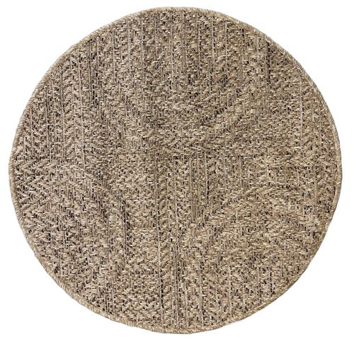 Tapis Kansas Extérieur Jute Terrasse - Nature - 80 Cm Ronde