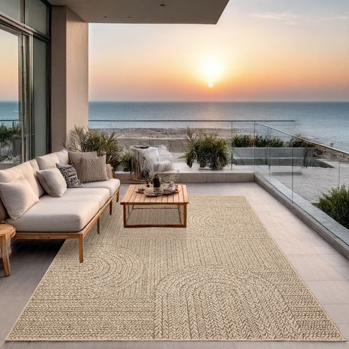Tapis Kansas Extérieur Jute Terrasse - Nature - 80x250 Cm
