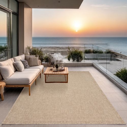 Tapis Kansas Extérieur Jute Terrasse - Nature - 60x90 Cm