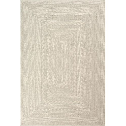 Tapis Kansas Extérieur Jute Terrasse - Crème - 200x290 Cm