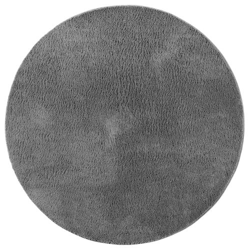 Tapis Moelleux Poils Courts, Antidérapant, Lavable, Soft, Anthracite, 120 Cm