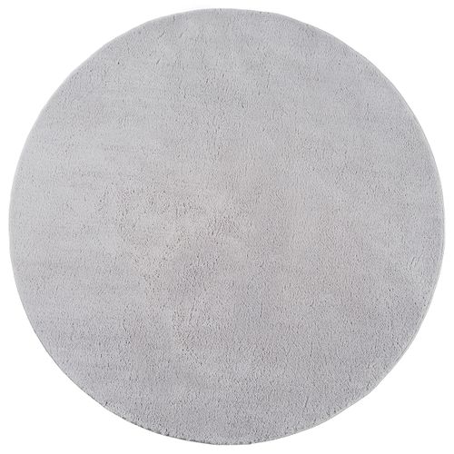 Tapis Moelleux Poils Courts, Antidérapant, Lavable, Soft, Gris, 160 X 160 Cm