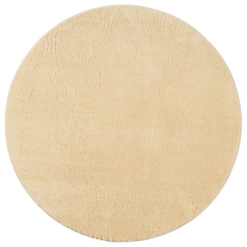 Tapis Moelleux Poils Courts, Antidérapant, Lavable, Soft, Or, 120 X 120 Cm