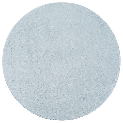 Tapis Moelleux Poils Courts, Antidérapant, Lavable, Soft, Bleu, 200 X 200 Cm