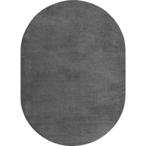 Tapis Moelleux Poils Courts, Antidérapant, Lavable, Soft, Anthracite, 140 X 200 Cm