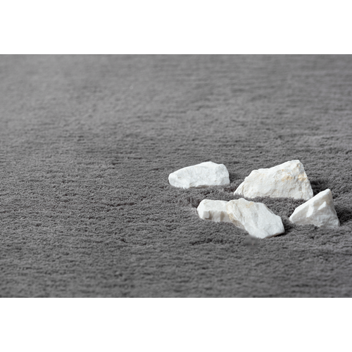 Tapis Moelleux Poils Courts, Antidérapant, Lavable, Soft, Anthracite, 140 X 200 Cm